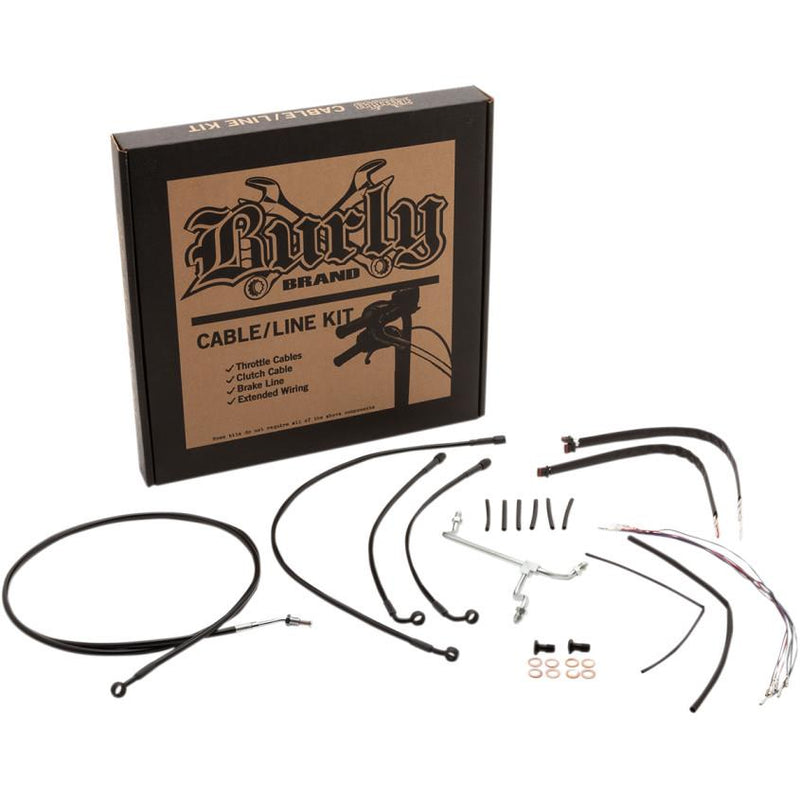 Burly Brand B30-1170 Handlebar Cable/Line Install Kit - Black