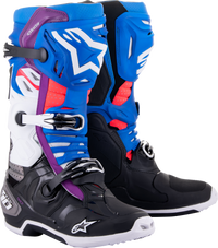 Alpinestars Tech 10 Supervented Boots Black/ Blue/ Pink/ White Blue