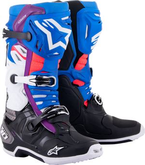 Alpinestars Tech 10 Supervented Boots Black/ Blue/ Pink/ White Blue