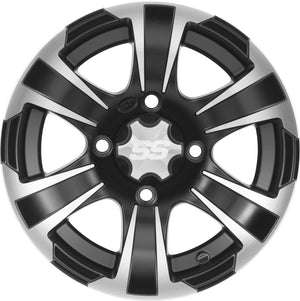 ITP 1428447536B SS312 Wheel - 14x8 - 5+3 Offset - 4/110 - Matte Black/Machined