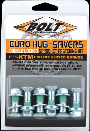 Bolt MC Hardware 2008-HS.EU Euro Hub-Savers Double Locked Sprocket Fastening Kit