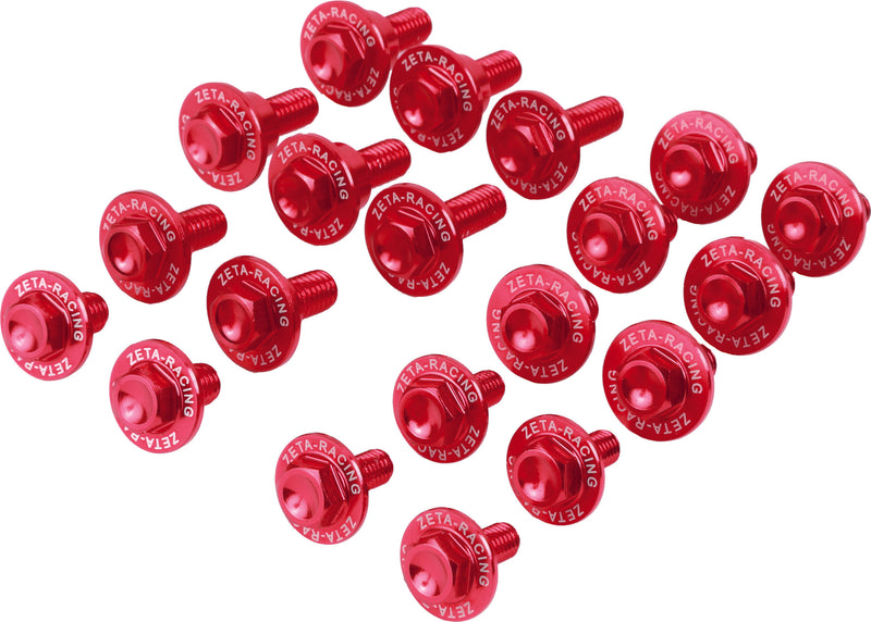 ZETA ZE88-5442 Aluminum Body Bolt Kit - Red