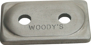 Woodys ADA2-3775 Angled Double Digger Aluminum Backing Plates - 5/16in. - Natural (12pk.)