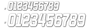 DCOR 45-36-6 Race Series Individual Numbers 6in. - No.6 - White