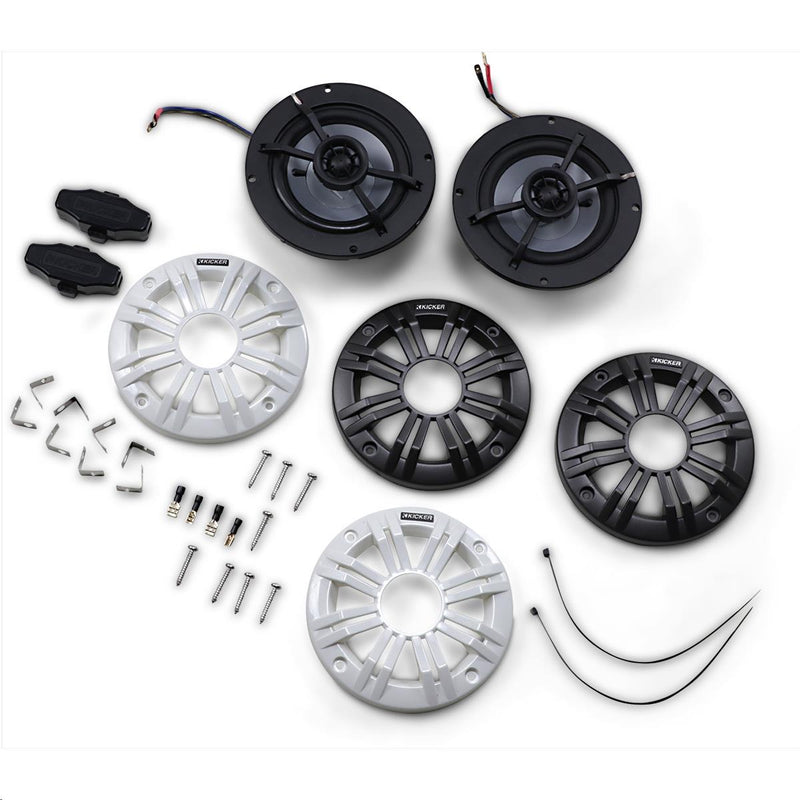 KICKER 45KM44 All Weather Coaxial 4in. Speakers with 1/2in. - 4ohm - 50W RMS Power Handling